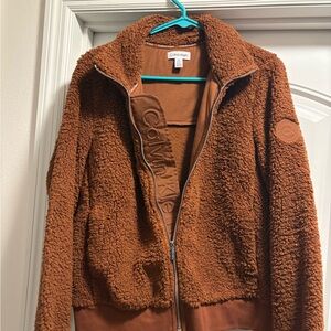 Calvin Klein Women's Tan Teddy Jacket